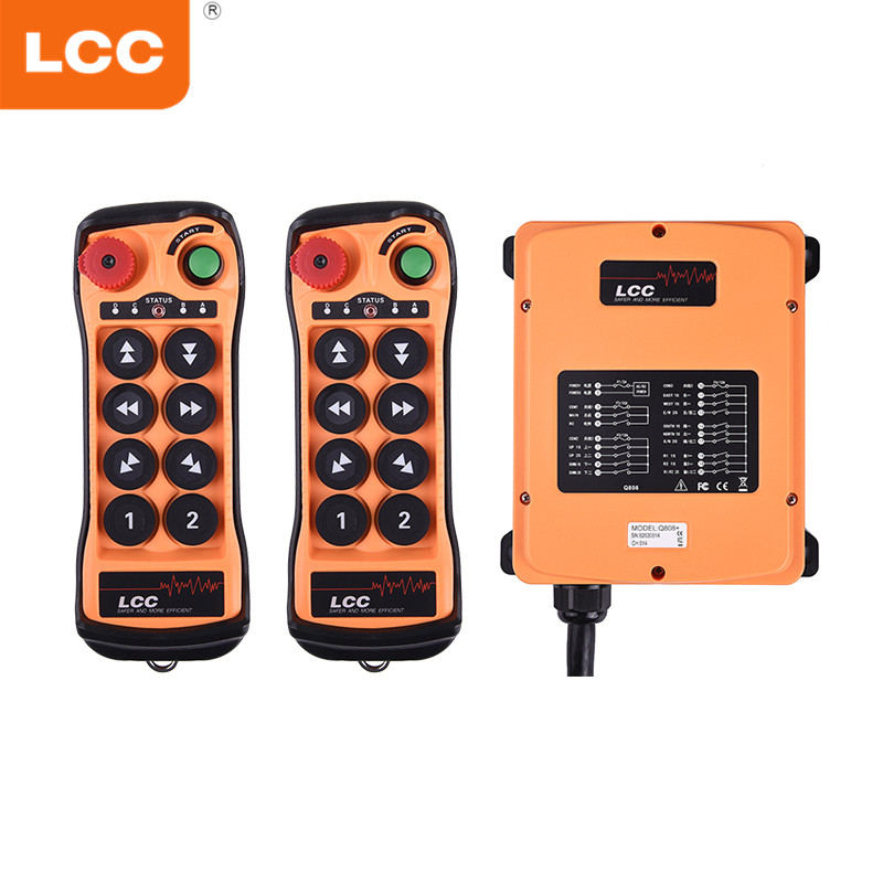 Q808 8 Buttons Push Button Double Speed Industrial Radio Remote Control