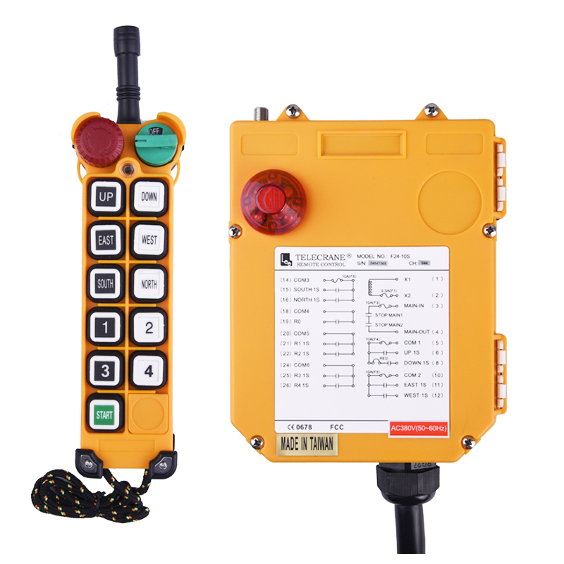 Uting Single Speed 10 Buttons Industrial Crane Radio Remote Control F24-10S 