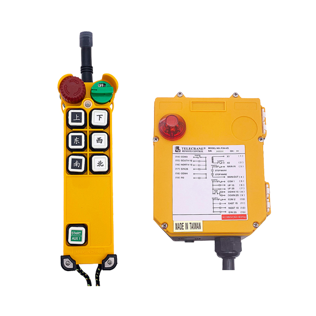 Wireless Crane Push Button Pendants Traveling Mechanism Remote Control F24-6D 