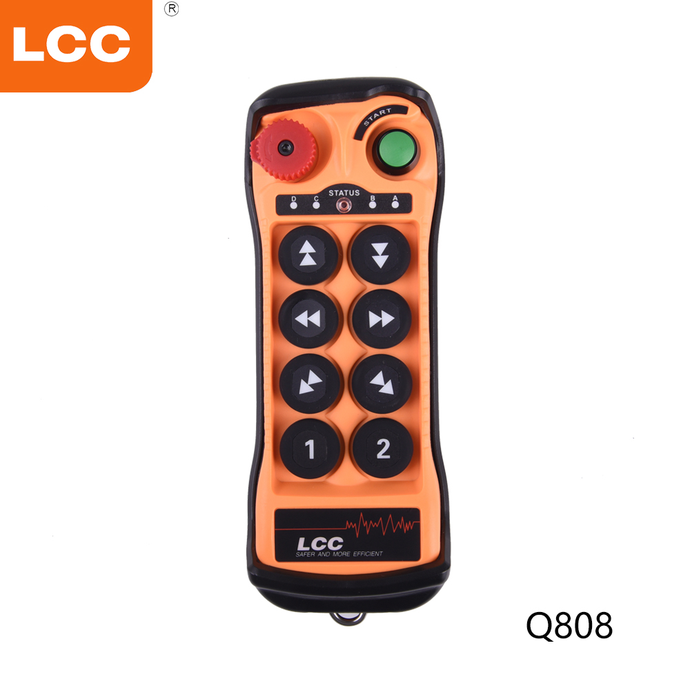 Q808 8 Buttons Transmitter Electric Hoist Overhead Crane Radio Remote Control Switch