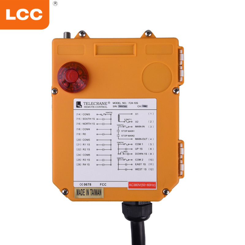 F24-10S 10 Buttons 500m Industrial Wireless Radio Crane Remote Control Transmitter And Receiver